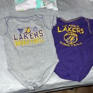 Lakers baby onesies